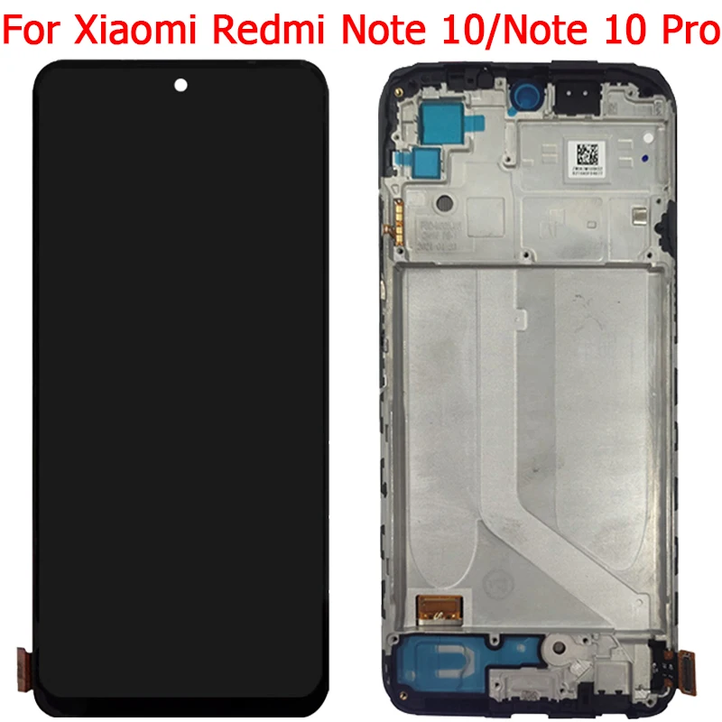 Оригинальный ЖК дисплей для Xiaomi Redmi Note 10 Pro с рамкой Note10 M2101K7AI M2101K6G сенсорный экран