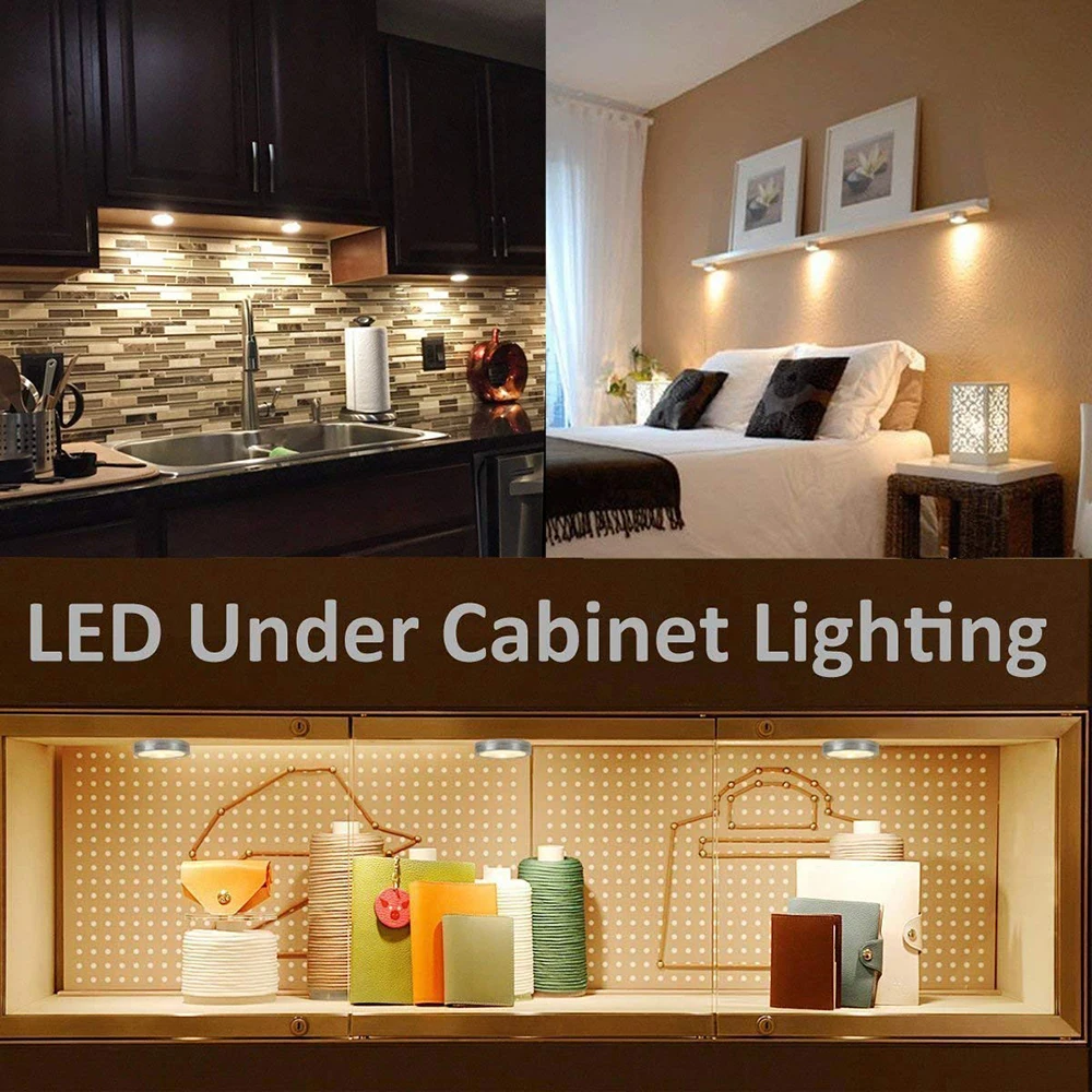 AC 100-240V DC 12V 6PCS LED Under Cabinet Light Kitchen lights Dimmable Puck ligths Kit with Switch Home wardrobe Showcase Lamp
AC 100-240V DC 12V 6PCS LED Under Cabinet Light Kitchen lights Dimmable Puck ligths Kit with Switch Home wardrobe Showcase Lamp