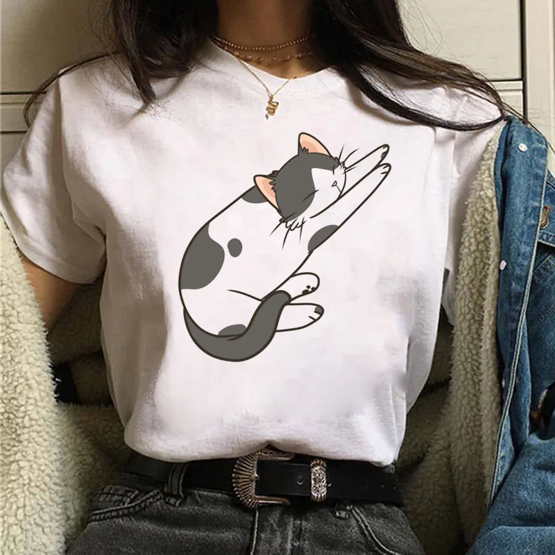 Summer Fashion Women T Shirt Harajuku Cute Tee Tops Female Short Sleeve T-shirt Woman Cartoon T-shirts Kawaii Cat Print T Shirt
Summer Fashion Women T Shirt Harajuku Cute Tee Tops Female Short Sleeve T-shirt Woman Cartoon T-shirts Kawaii Cat Print T Shirt