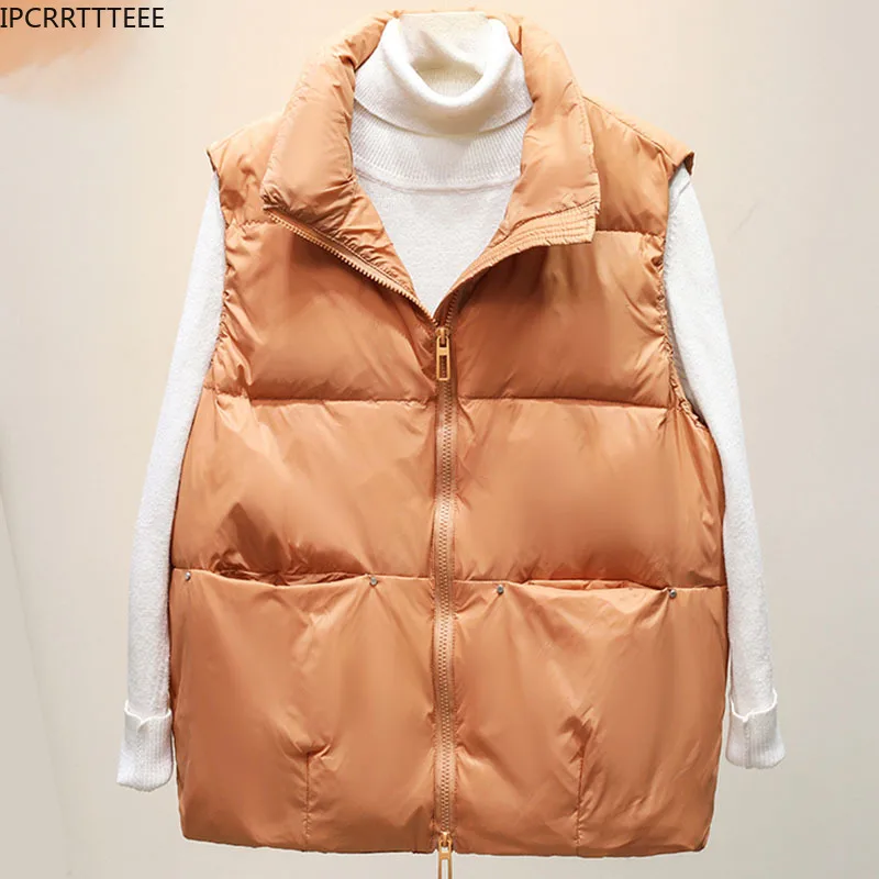 2020 New Women Classic Style Sleeveless Vest Winter Warm Down Jacket Female Stand Collar Sleeveless Waistcoat 
2020 New Women Classic Style Sleeveless Vest Winter Warm Down Jacket Female Stand Collar Sleeveless Waistcoat