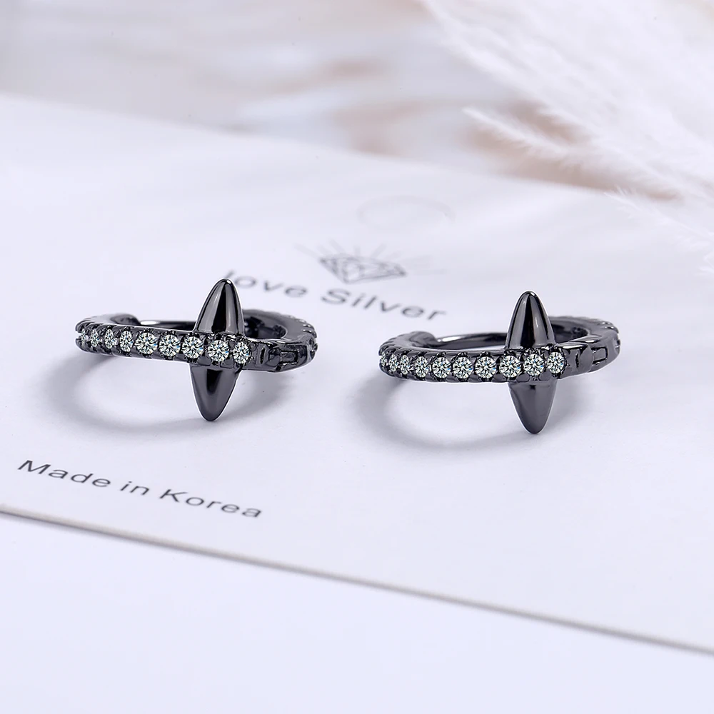 925 Sterling Silver New Woman Fashion Jewelry High Quality Crystal Zircon Black Thai Silver Black Earrings Rivet Earrings
925 Sterling Silver New Woman Fashion Jewelry High Quality Crystal Zircon Black Thai Silver Black Earrings Rivet Earrings