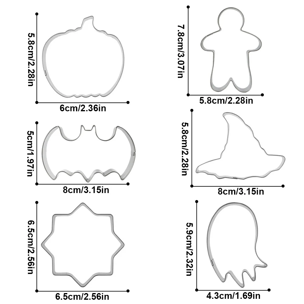 Halloween Baking Tool Cookies Cutters Pastry Fondant Mold Stainless Steel Sugar Craft Cake Mold DIY Biscuit Making Mold
Halloween Baking Tool Cookies Cutters Pastry Fondant Mold Stainless Steel Sugar Craft Cake Mold DIY Biscuit Making Mold