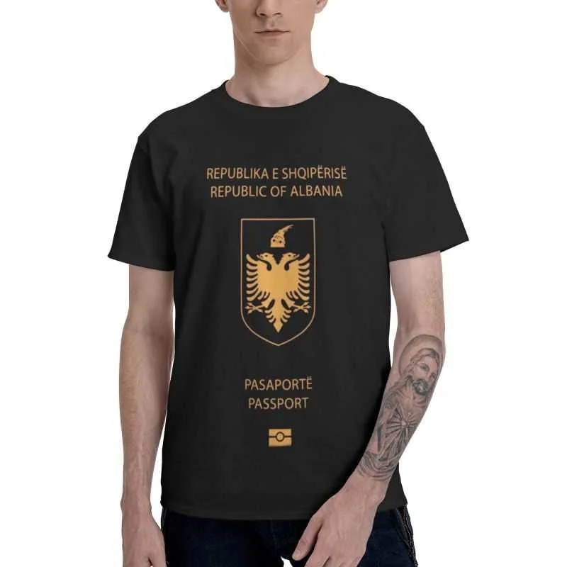 Male Albania Passport T-Shirt Harajuku Albanian Patriotic Tshirt Short Sleeve Unique T Shirt Homme Cotton Tee Tops Clothing
Male Albania Passport T-Shirt Harajuku Albanian Patriotic Tshirt Short Sleeve Unique T Shirt Homme Cotton Tee Tops Clothing