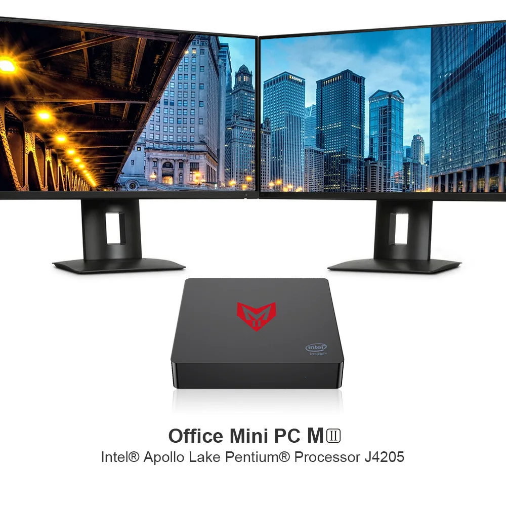 Мини ПК 8G + 128G компьютерные Хост Настольные компьютеры Intel apollo lakce pentium J4205 сетевой
