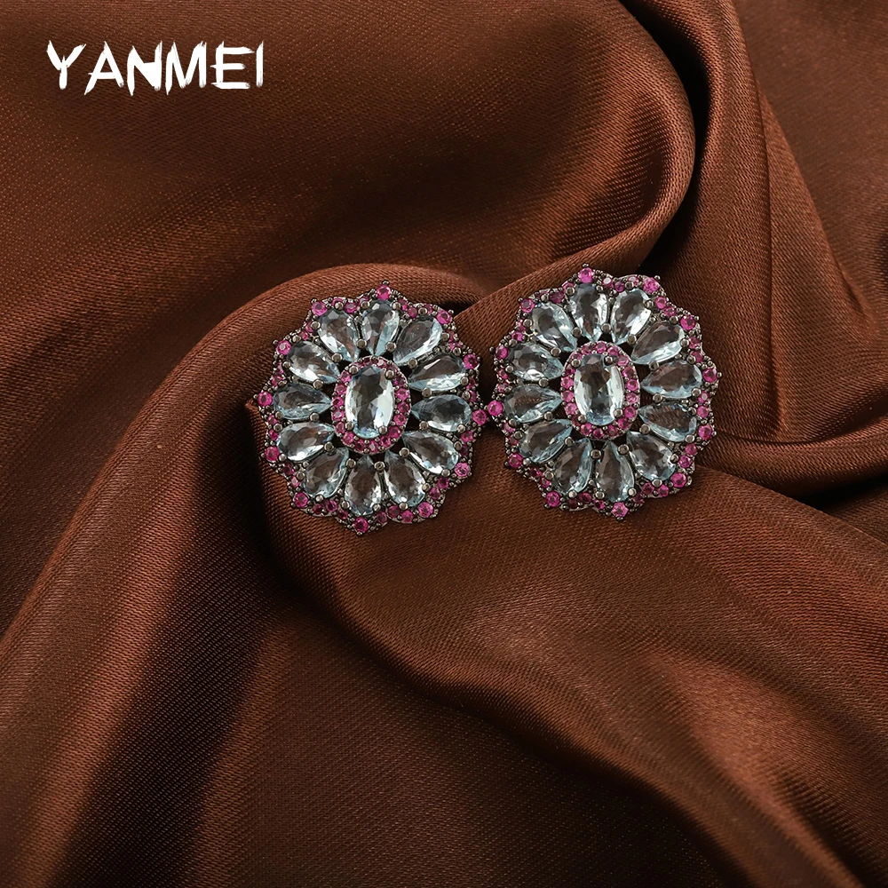 Color Round High-end Earrings Mysterious Luxury Round Earrings2021 Trend Fashion Flower Stud Earrings Jewelry for Women
Color Round High-end Earrings Mysterious Luxury Round Earrings2021 Trend Fashion Flower Stud Earrings Jewelry for Women