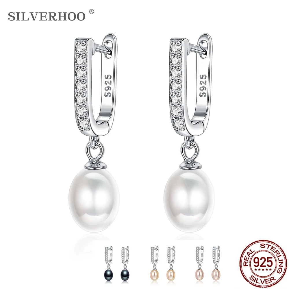 SILVERHOO 925 Sterling Silver Women Stud Earrings Exquisite Large Freshwater Pearl Earrings Female Jewelry Valentine's Day Gifts
SILVERHOO 925 Sterling Silver Women Stud Earrings Exquisite Large Freshwater Pearl Earrings Female Jewelry Valentine's Day Gifts