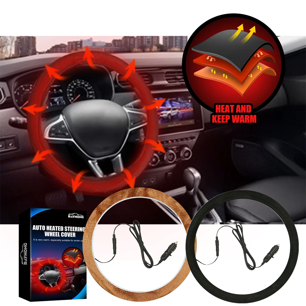 Heated Heating Car Steering Wheel Covers Universal 12V Plush Non-Slip Warm Steering Wheel Cover For 38cm
Heated Heating Car Steering Wheel Covers Universal 12V Plush Non-Slip Warm Steering Wheel Cover For 38cm