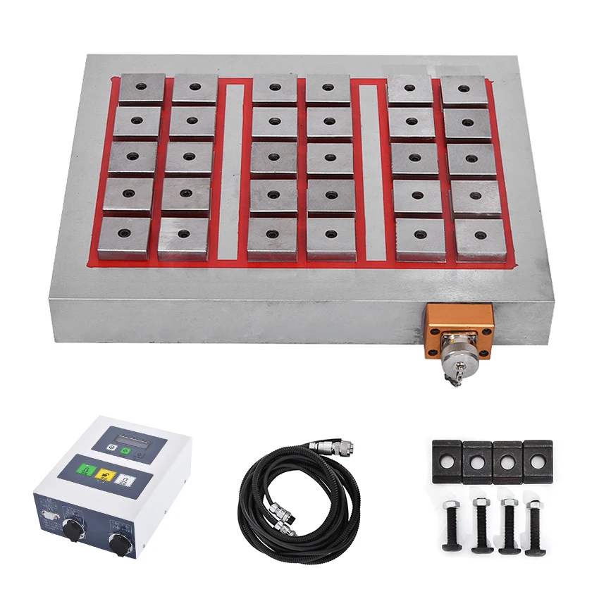 

Мощный квадратный электронный управляемый постоянный магнитный патрон C4255, детали для обработки с ЧПУ, магнитный патрон для фрезерного ста...