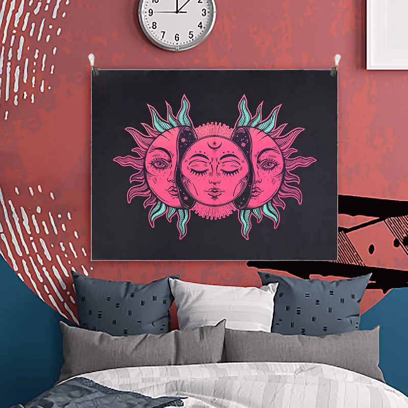 73*95cm Bohemian Printing White Black Sun Moon Mandala Tapestry Wall Hanging Art Living Room Bedroom Home Decor Hippie Tapestry
73*95cm Bohemian Printing White Black Sun Moon Mandala Tapestry Wall Hanging Art Living Room Bedroom Home Decor Hippie Tapestry