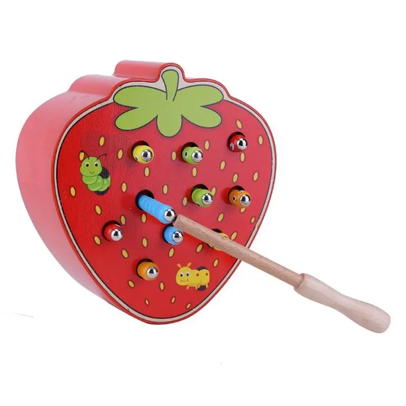 Wooden Baby Blocks Toys Funny Magnetic Stick Early Childhood Education Catch Worm Game Color Cognitive Magnetic Strawbery
Wooden Baby Blocks Toys Funny Magnetic Stick Early Childhood Education Catch Worm Game Color Cognitive Magnetic Strawbery