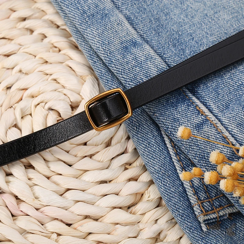 Belt Ladies Casual All-match Simple Thin Belt Korean Retro Stitch-free Cowhide Decorative Dress with Narrow Women Cinto Feminino
Belt Ladies Casual All-match Simple Thin Belt Korean Retro Stitch-free Cowhide Decorative Dress with Narrow Women Cinto Feminino