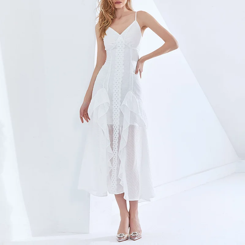 2021 Spring New Fashion Sexy Women Dress V-Neck Ruffles Beach Vacation Tourism Sling Slim Ladies Dress
2021 Spring New Fashion Sexy Women Dress V-Neck Ruffles Beach Vacation Tourism Sling Slim Ladies Dress