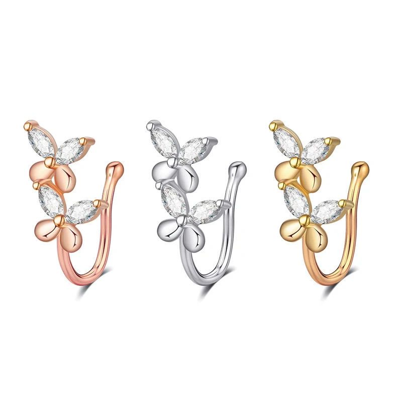 1Pc Copper Fake Piercing Nose Ring Zirconia Butterfly Clip On Nose Ear Clip Cuff Earring For Women Girl Gift Body Jewelry nariz
1Pc Copper Fake Piercing Nose Ring Zirconia Butterfly Clip On Nose Ear Clip Cuff Earring For Women Girl Gift Body Jewelry nariz