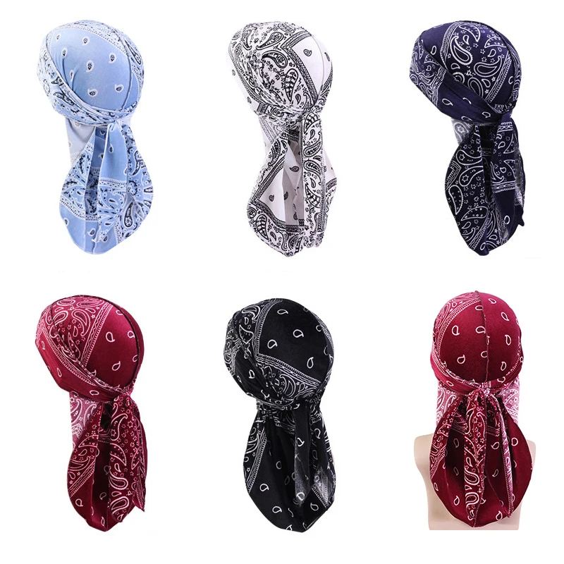 Unisex Men turban Breathable Bandana Hat Printing Muslim Long Tail Cap Reusable Round Pirate Hat Fashion Retro Simple Chemo Cap
Unisex Men turban Breathable Bandana Hat Printing Muslim Long Tail Cap Reusable Round Pirate Hat Fashion Retro Simple Chemo Cap