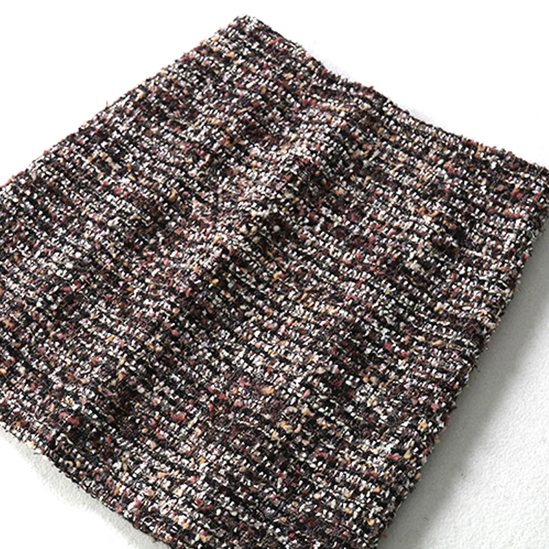 Brown tweed skirt 2020 autumn / winter women's skirt new tassel high waist small fragrance wind ladies skirt 
Brown tweed skirt 2020 autumn / winter women's skirt new tassel high waist small fragrance wind ladies skirt