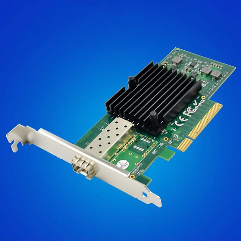 PCI-E X8 10 Gigabit Server Fiber Network Card PCIe 10GbE SFP + Fiber Network Card 82599EN
PCI-E X8 10 Gigabit Server Fiber Network Card PCIe 10GbE SFP + Fiber Network Card 82599EN