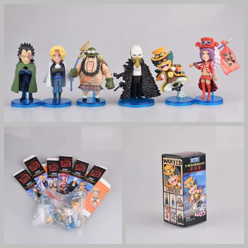 

WCF Anime One Piece Revolutionary Army Sabo Monkey D Dragon Belo Betty Morley PVC Action Figure Collectible Model Toys Doll 6Pcs