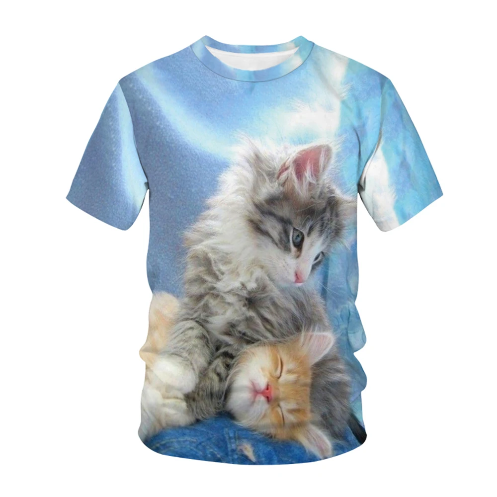 Summer hot sale male and female 3D printing Tshirt two cute cat animal images funny animation breathable Couples T-shirt
Summer hot sale male and female 3D printing Tshirt two cute cat animal images funny animation breathable Couples T-shirt