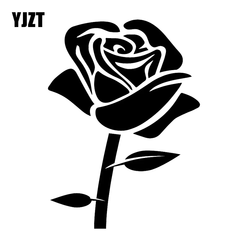 

YJZT 12.4X17CM Rose Romantic Art Vinyl Window Decal Car Styling Decoraiton Stickers C25-1208