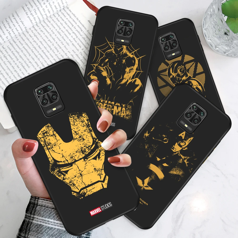 Чехол для Xiaomi Redmi Note 9S 9 Pro Retro Avenger Ironman Spiderman мягкий силиконовый ударопрочный чехол