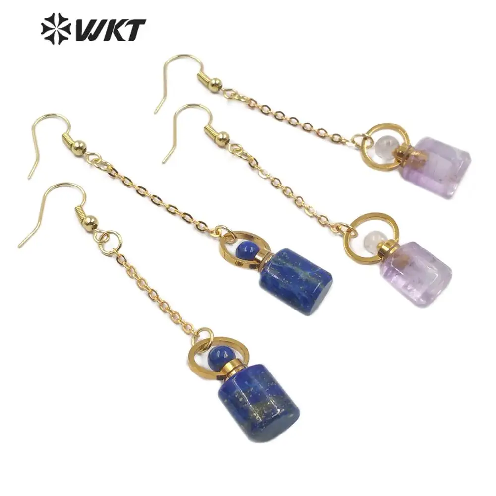WT-E581 natural stone perfume bottle Earring with gold Circle hook Pendant Earrings Charm women Jewelry long Earrings
WT-E581 natural stone perfume bottle Earring with gold Circle hook Pendant Earrings Charm women Jewelry long Earrings
