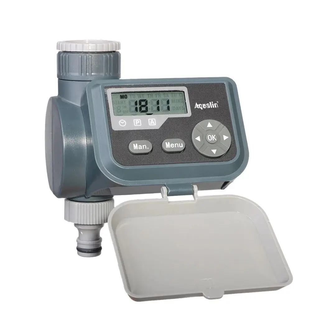 Водонепроницаемый таймер полива #21004, Соленоидный клапан с ЖК-экраном
Водонепроницаемый таймер полива #21004, Соленоидный клапан с ЖК-экраном