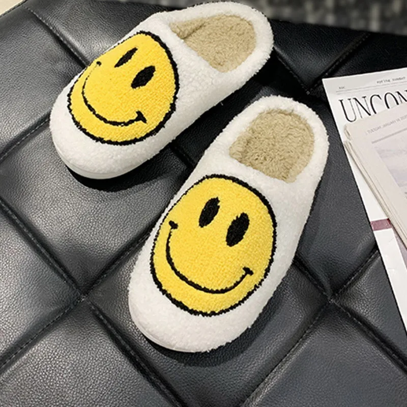 Fast Ship Women Fluffy Fur Slippers Big Smile Floor Slipper Short Plush Fleece Flat For Couple Shoes Black Lady Indoor Slippers
Fast Ship Women Fluffy Fur Slippers Big Smile Floor Slipper Short Plush Fleece Flat For Couple Shoes Black Lady Indoor Slippers