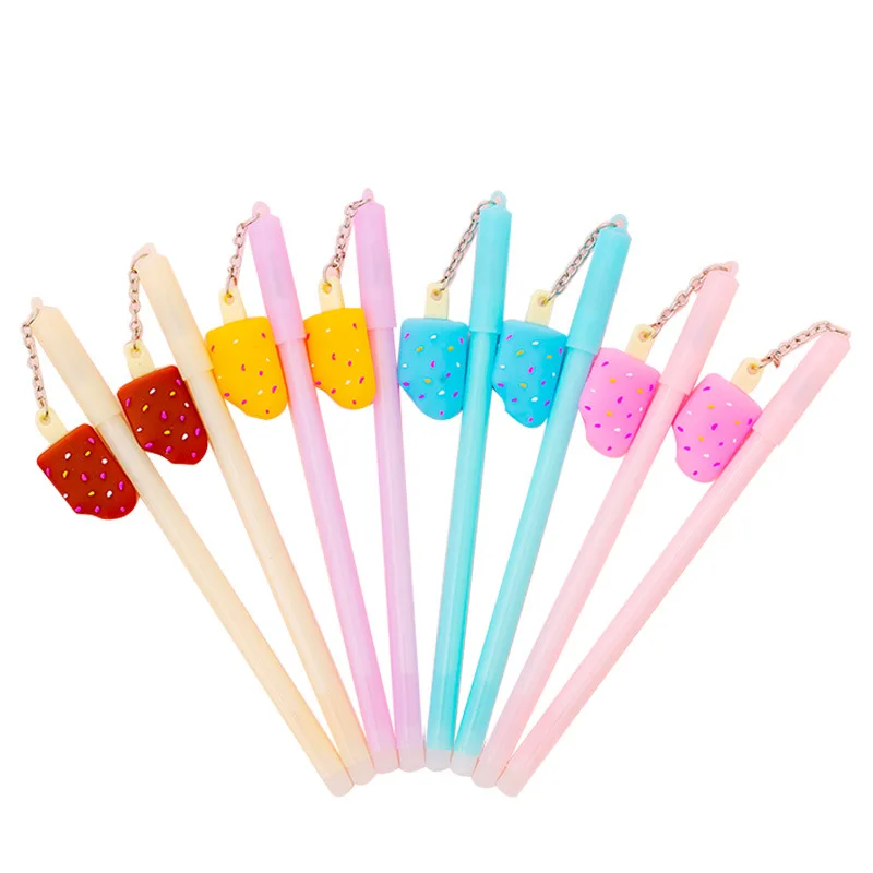 48 pcs/lot Candy Color Ice cream Pendant gel pens Cute 0.38 mm black ink Signature pen stationery gift school writing supplies
48 pcs/lot Candy Color Ice cream Pendant gel pens Cute 0.38 mm black ink Signature pen stationery gift school writing supplies