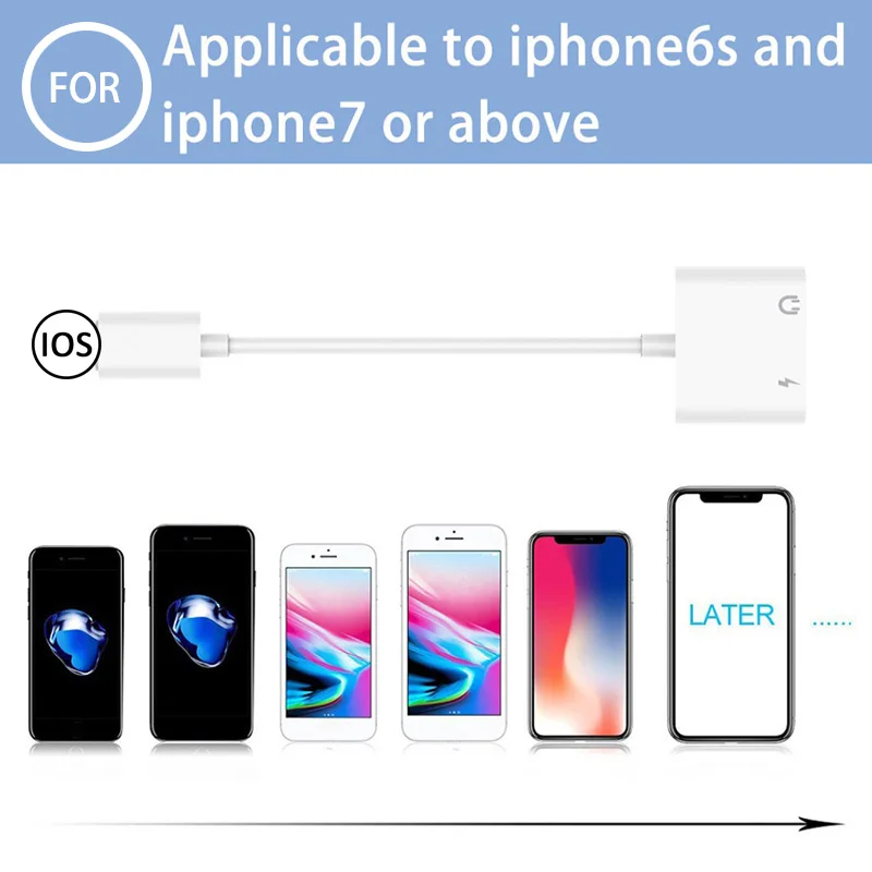 2-in-1 Splitter Adapter for iPhone 7 3.5mm Headphone Adaptateur Jack Audio AUX Adapters Cable Converter for Earphones Charging
2-in-1 Splitter Adapter for iPhone 7 3.5mm Headphone Adaptateur Jack Audio AUX Adapters Cable Converter for Earphones Charging