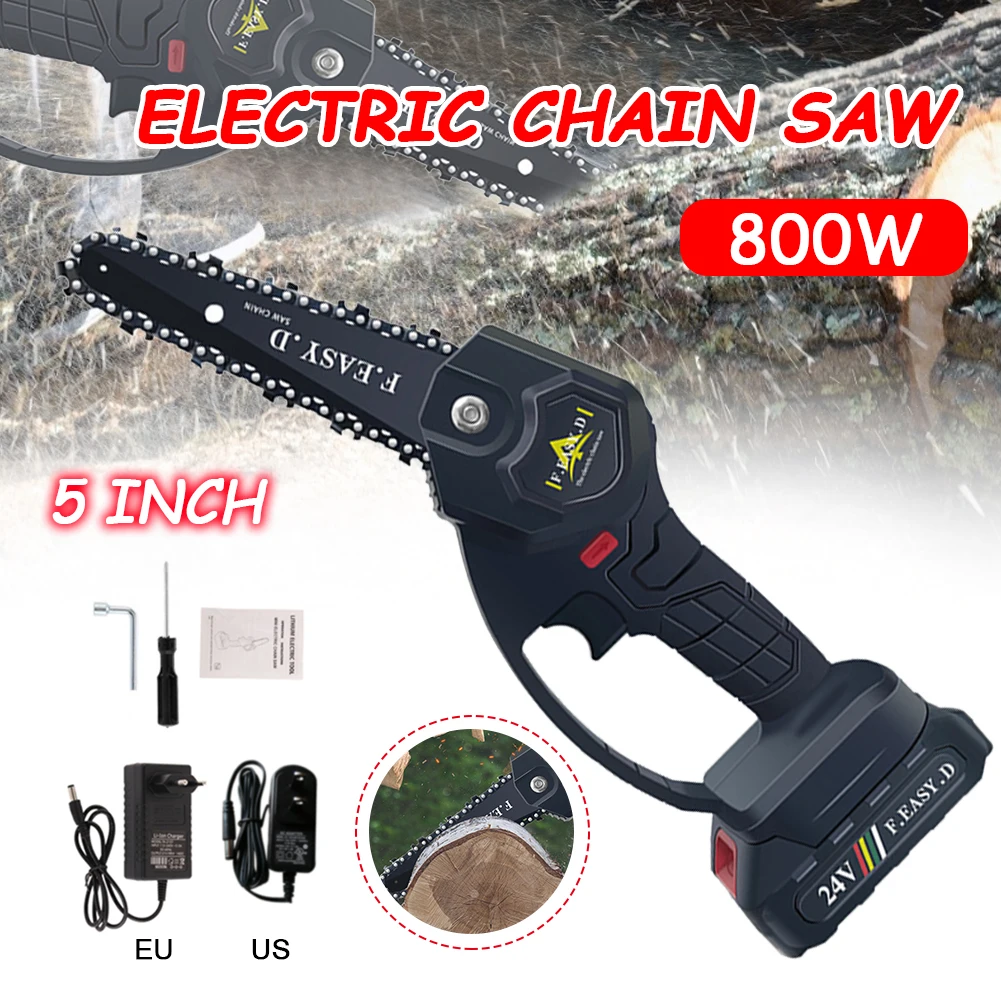 5 Inch 24V Electric Chain Saw One-handed Rechargeable Handheld Mini Pruning Shears Chainsaw for Tree Trimming Wood Cutting
5 Inch 24V Electric Chain Saw One-handed Rechargeable Handheld Mini Pruning Shears Chainsaw for Tree Trimming Wood Cutting