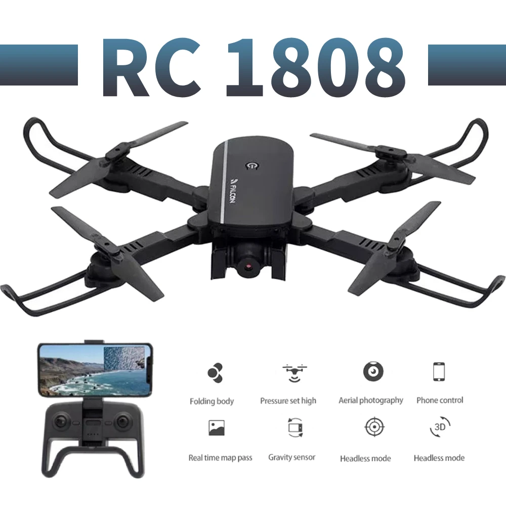 RC1808 Профессиональный широкоугольный Дрон с камерой 1080p/4K HD WiFi FPV щетка Мотор