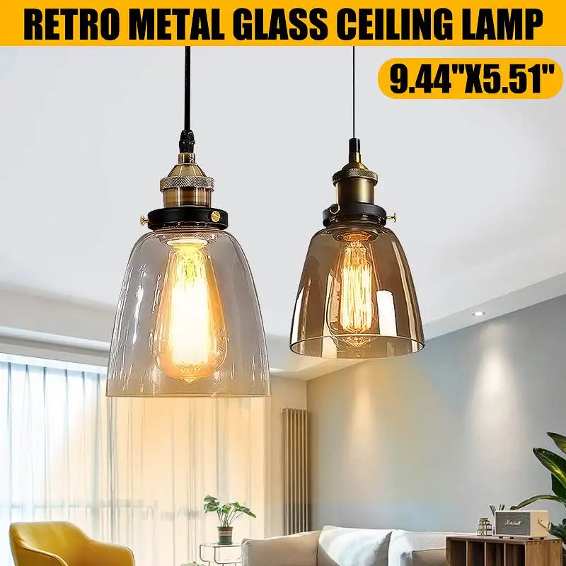Simple Transparent Amber Glass Pendant Lamp E27 Living Room Couture Modern Light Fixtures Loft Decor Hanging Lampshade
Simple Transparent Amber Glass Pendant Lamp E27 Living Room Couture Modern Light Fixtures Loft Decor Hanging Lampshade