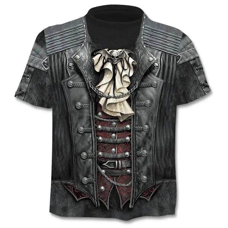 Summer Classic Men's 3D printing Skull Oversized T-Shirt Fashion O-Neck Short Sleeve Street Hip Hop All-Match Trend T-Shirts 
Summer Classic Men's 3D printing Skull Oversized T-Shirt Fashion O-Neck Short Sleeve Street Hip Hop All-Match Trend T-Shirts