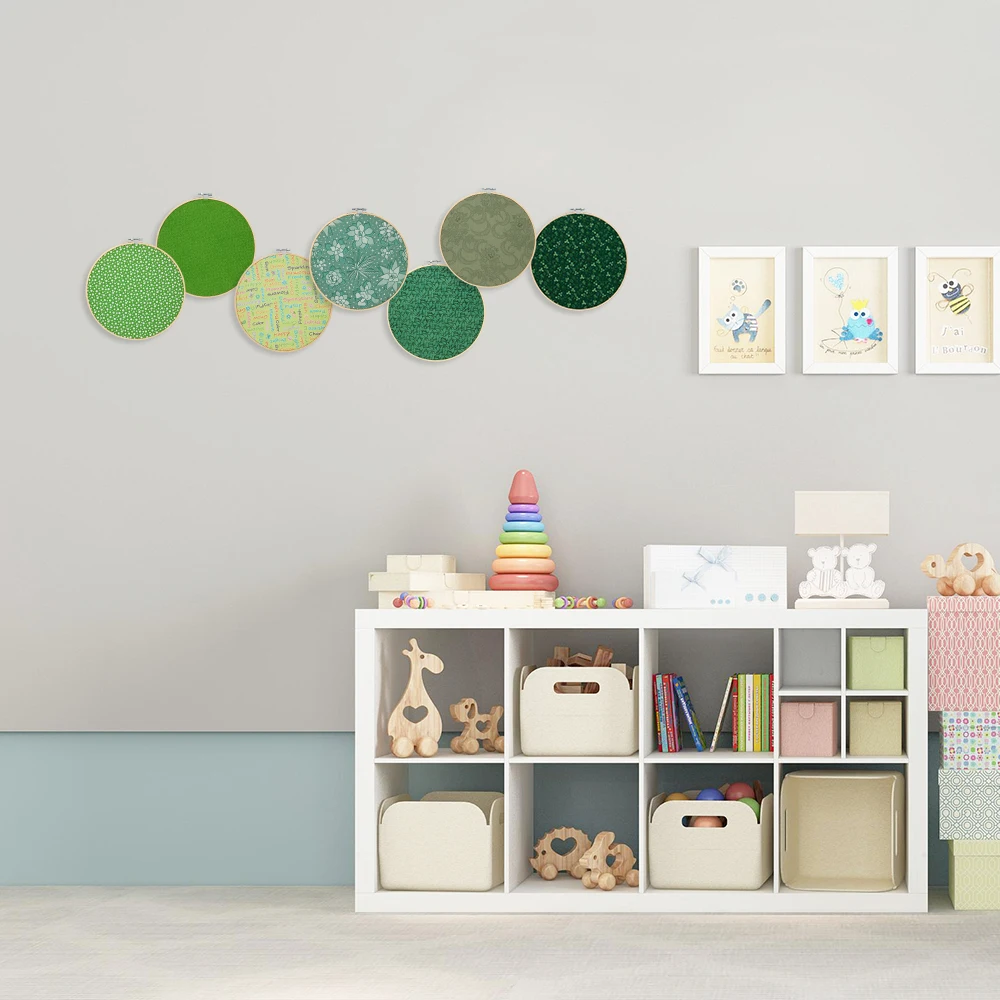 (7pcs/set) original design Nature Bamboo round fabric wall decorations Children's room décor green printed cotton No.QS23-14
(7pcs/set) original design Nature Bamboo round fabric wall decorations Children's room décor green printed cotton No.QS23-14