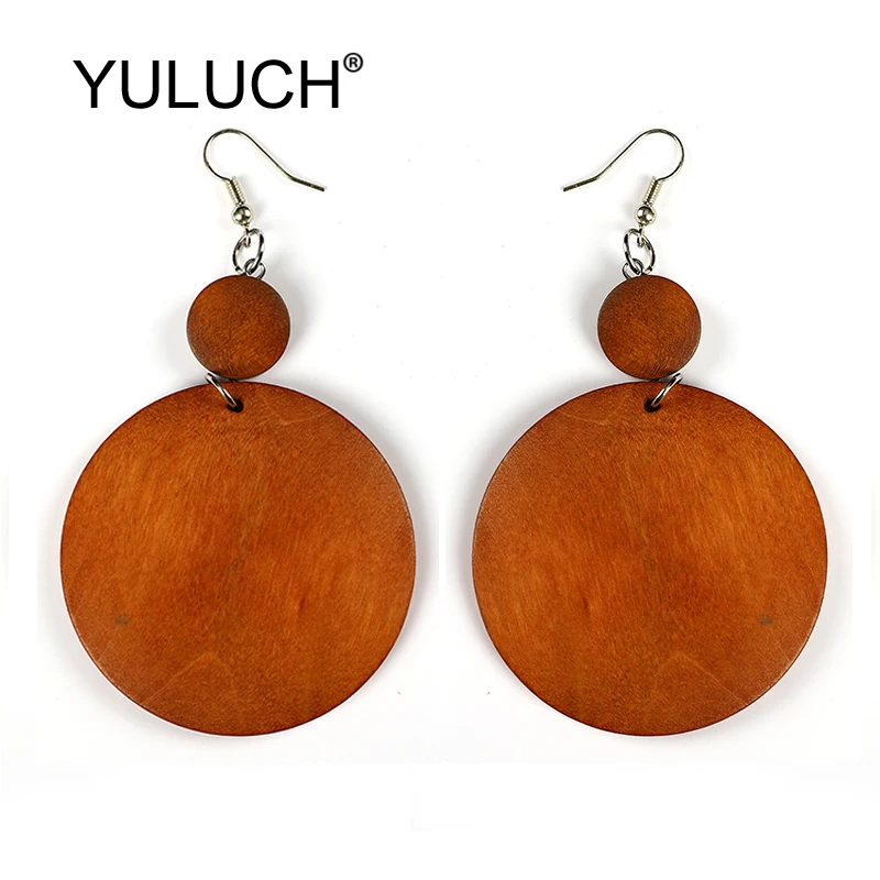 YULUCH Trendy Female Brown Natural Wooden Drop Earrings Fashion Jewelry For Wedding Party Pom Pom Pompom Long Statement Earrings
YULUCH Trendy Female Brown Natural Wooden Drop Earrings Fashion Jewelry For Wedding Party Pom Pom Pompom Long Statement Earrings