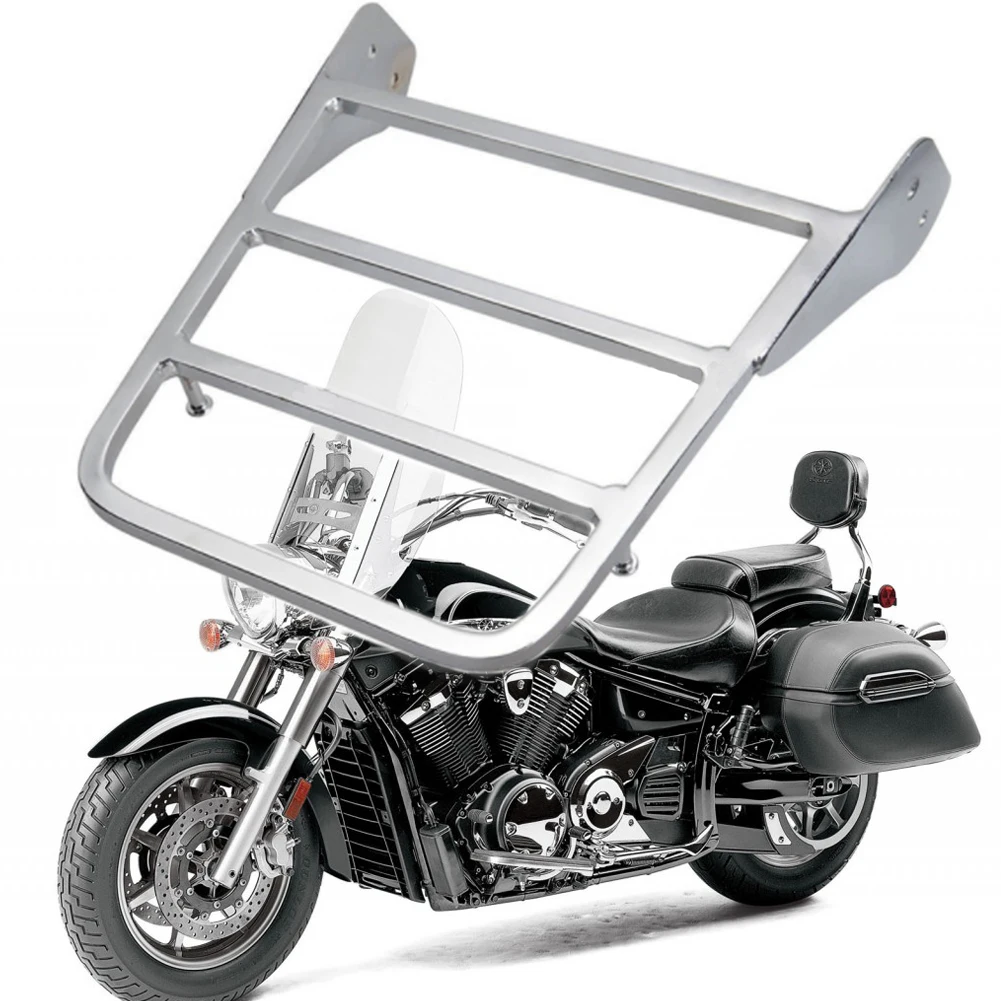 Chrome Motorcycle Backrest Sissy Bar Luggage Rack For Yamaha V-Star 400 650 1100 Classic XVS 1998-2011 
Chrome Motorcycle Backrest Sissy Bar Luggage Rack For Yamaha V-Star 400 650 1100 Classic XVS 1998-2011