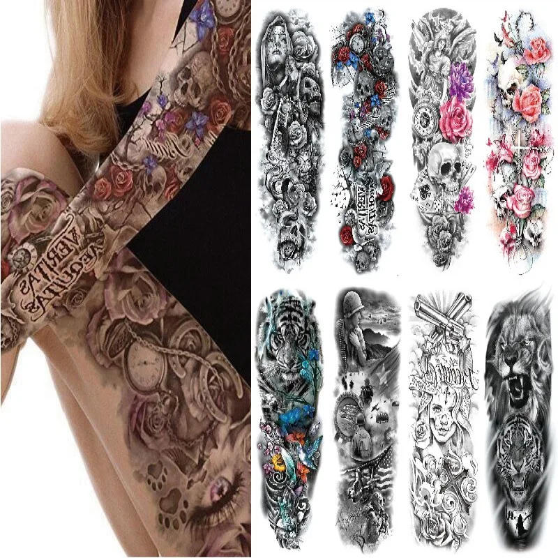 Beast Skull Temporary Tattoo Sticker Waterproof Temporary Paper Cover Totem Geometric Full Arm Big Sleeve Tattoo (TQB1-40)
Beast Skull Temporary Tattoo Sticker Waterproof Temporary Paper Cover Totem Geometric Full Arm Big Sleeve Tattoo (TQB1-40)