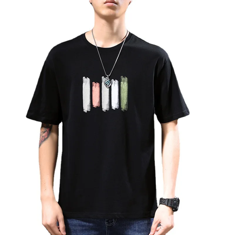cotton T-shirt for men's summer thin Korean version is versatile with round neck and large men's short sleeves inside
cotton T-shirt for men's summer thin Korean version is versatile with round neck and large men's short sleeves inside