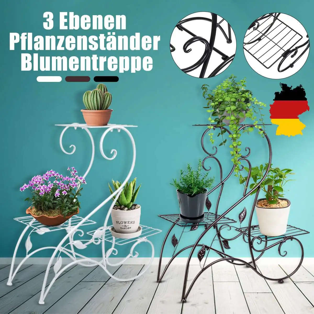 3 Tier Metal Plant Stand Flower Rack Pot Storage Rack Display Shelf Holder Home Indoor Outdoor Decor Garden Balcony
3 Tier Metal Plant Stand Flower Rack Pot Storage Rack Display Shelf Holder Home Indoor Outdoor Decor Garden Balcony