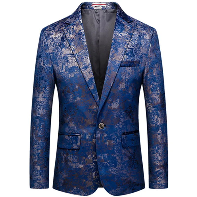 Men print blazers fashion single breasted jacket 2021 high quality men's casual slim fit dress suit coat plus size 5xl 6xl
Men print blazers fashion single breasted jacket 2021 high quality men's casual slim fit dress suit coat plus size 5xl 6xl