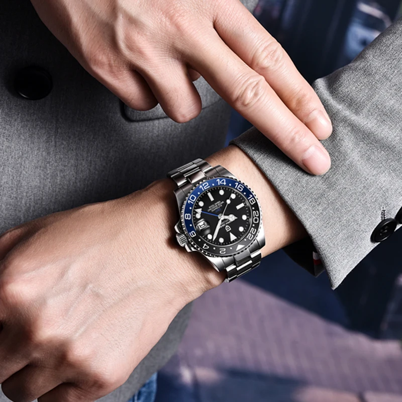 PAGANI DESIGN Sapphire Glass 40MM Ceramic GMT Mechanical Watches 100m Waterproof Classic Fashion Luxury Automatic Watch
PAGANI DESIGN Sapphire Glass 40MM Ceramic GMT Mechanical Watches 100m Waterproof Classic Fashion Luxury Automatic Watch