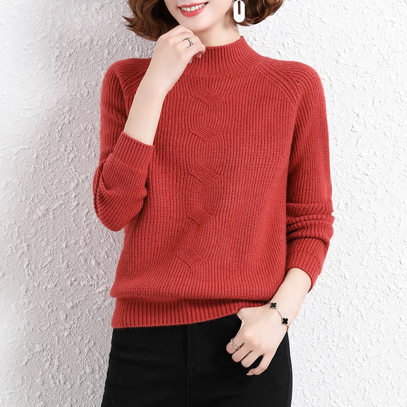 Thick sweater ladies winter 2021 new hot style fashion knitted bottoming shirt Black
Thick sweater ladies winter 2021 new hot style fashion knitted bottoming shirt Black