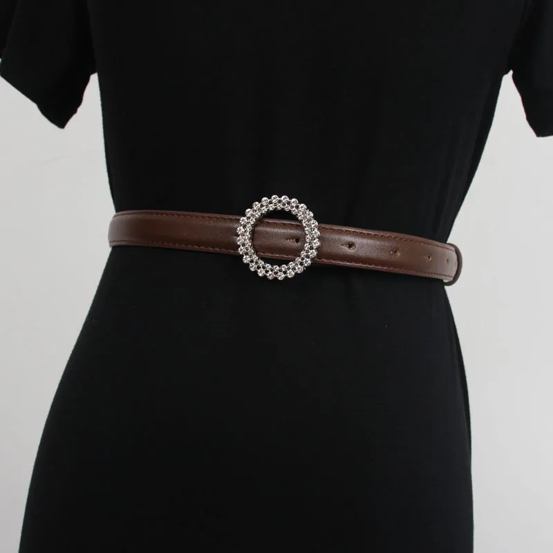 Rhinestone Crystal Ring Buckle Narrow Women Belt Waist Band Strap Punk Rock Goth Jeans Show Dance Stage Fashion Accessories
Rhinestone Crystal Ring Buckle Narrow Women Belt Waist Band Strap Punk Rock Goth Jeans Show Dance Stage Fashion Accessories