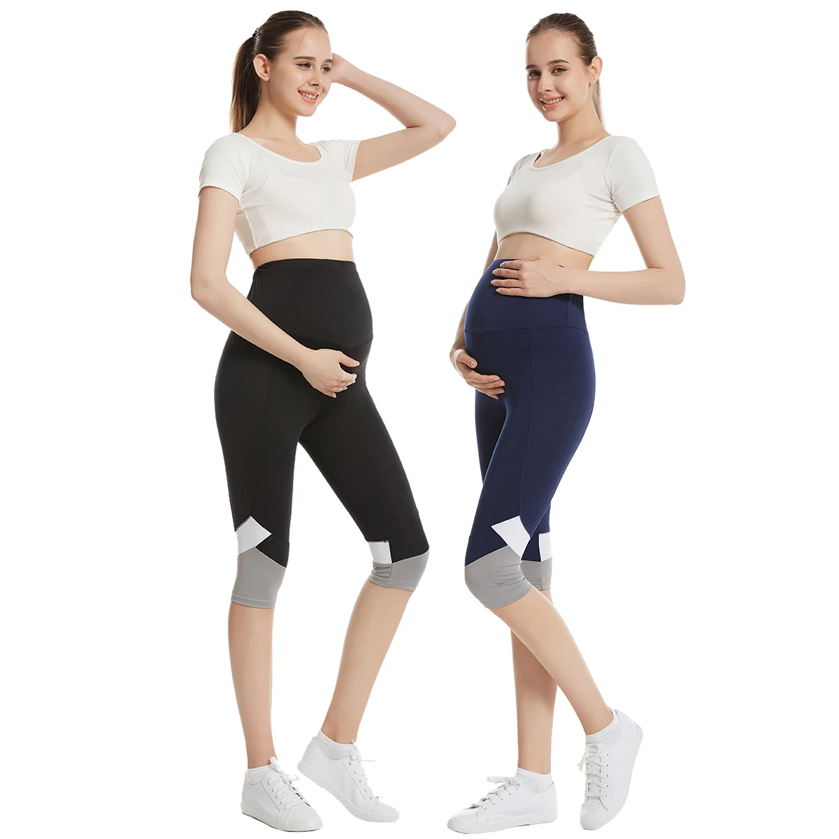 Maternity Sports Calf Pants Women Ribbon Ptchwork Contrast Color Elastic Waist High Elasticity Pregnant Mother Loose Trouses
Maternity Sports Calf Pants Women Ribbon Ptchwork Contrast Color Elastic Waist High Elasticity Pregnant Mother Loose Trouses