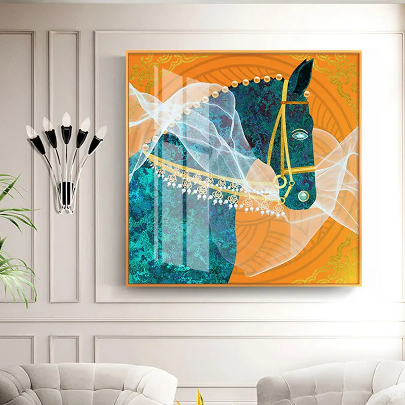 Fantanstic Wall Art Canvas Bule Horse with Blue Eyes and White Gauze Painting HD Poster Wall Pictures for Living Room Home Deco
Fantanstic Wall Art Canvas Bule Horse with Blue Eyes and White Gauze Painting HD Poster Wall Pictures for Living Room Home Deco