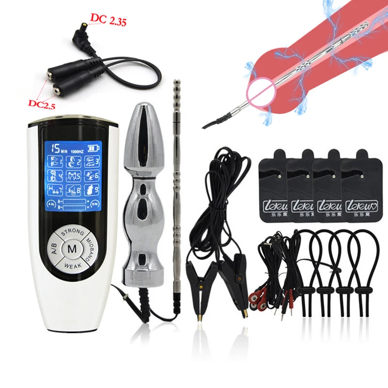 Super Strong Electro Shock Host Anal Vagina Plug Urethra Stimulation Rod Penis Ring Bdsm Nipple Clips/Pads Sex Toy | Красота и