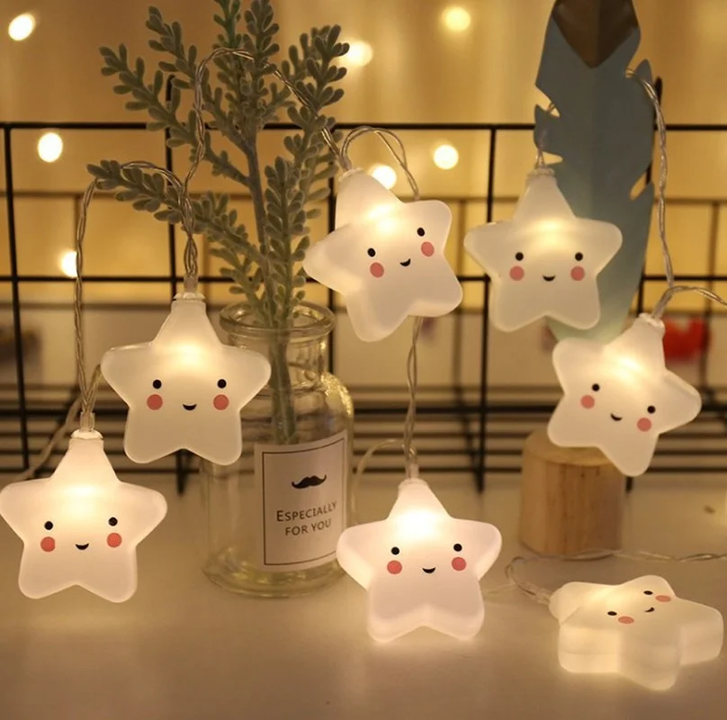 6m/3m/1.5m Cute Star Clouds Led String Lights Fariy Garland Christmas Decorations for Home Baby Room DIY New Year Wedding Decor
6m/3m/1.5m Cute Star Clouds Led String Lights Fariy Garland Christmas Decorations for Home Baby Room DIY New Year Wedding Decor