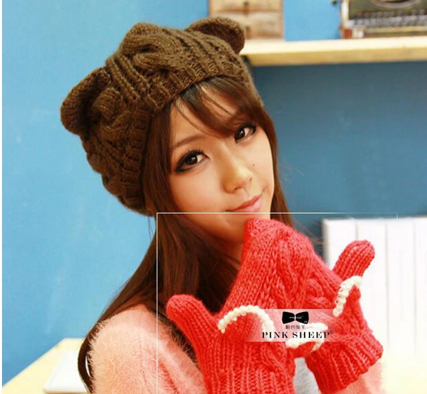 Lovely Cat Ears Hat Beanie Women Warm Solid Color Hip-hop Cap Lady Girls Cute Winter Knitted Skullies Beanies Casual Wool Caps 
Lovely Cat Ears Hat Beanie Women Warm Solid Color Hip-hop Cap Lady Girls Cute Winter Knitted Skullies Beanies Casual Wool Caps