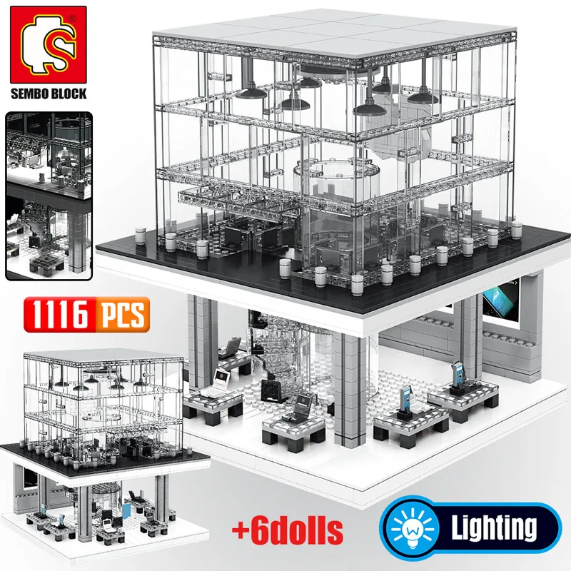 SEMBO Creator Series Apple Store Model Building Blocks City Street View LED Light Figures Bricks Classic Phone Kids Toy
SEMBO Creator Series Apple Store Model Building Blocks City Street View LED Light Figures Bricks Classic Phone Kids Toy