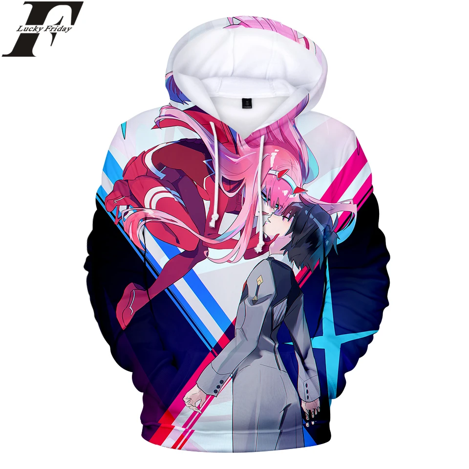 3D принт LUCKYFRIDAYF Darling In The Franxx Толстовка с капюшоном аниме для женщин/мужчин обычные